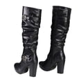 thumbnail image 5 of Milwaukee Leather MBL9419 Women's Tall Premium Black Platform Fashion Casual Boots with Slouch Shaft 6, 5 of 9