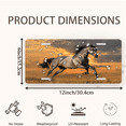 thumbnail image 2 of 1 Pcs Durable License Plate Covers & Frames, Running Horse For Decorative Front, Waterproof For Decoration Aluminum License Plate Covers & Frames Cover For Men Women, 12" X 6", 2 of 6
