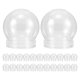 thumbnail image 1 of 24 bolas de nieve rellenables de plástico transparente, tarro de agua con tapas de rosca, tarros vacíos para dulces y galletas, para manualidades, decoración navideña del hogar., 1 of 6