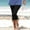 Black, variant on Loopsun Capris for Women, Women's Summer Casual Drawstring Solid Cropped Pants Black