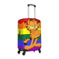 thumbnail image 3 of Cute Anime Cartoon Garfield Travel Suitcase Protective Cover Trunk Case Washable Elastic Luggage Cover Fits X-Large Suitcase Protector Baggage With Concealed Zipper Gifts, 3 of 5