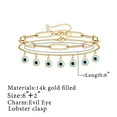 thumbnail image 2 of TINGN Gold Layered Evil Eye Bracelets for Women Girls 14K Gold Filled Paperclip Chain layering Bracelet, 2 of 5