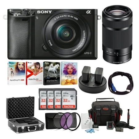 Sony Alpha a6000 Mirrorless Camera with 16-50mm, 55-210mm Lenses