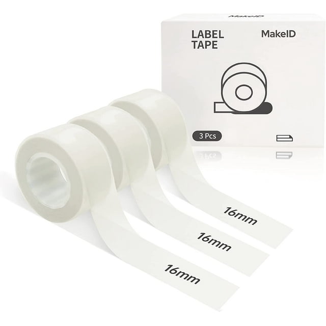 MakeID White Label Maker Tape Adapted Label Print Paper Refills ...