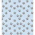thumbnail image 3 of Panda Duvet Cover Set, Muzzles Panda Illustration with Happy Sad Funny Surprised Faces Different Expressions, Decorative 3 Piece Bedding Set with 2 Pillow Shams, Queen Size, Black Blue, by Ambesonne, 3 of 3
