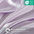 thumbnail image 5 of Regency Heights Satin Sheet Set, Cal King Bed Sheets with Pillowcases, 6-Piece Luxury Silky Sheet Set, Lilac, Gifts for Women, 5 of 12