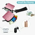 thumbnail image 2 of Portable Coin Purse Two 4.13x4.13 Iinches 4.13x3.5 Inches Wrist Coin Purse Keys Coin Purse Portable Women's Purse Pink Beads, 2 of 6