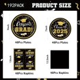 thumbnail image 2 of Graduation Party Supplies Kit Serves 50 - Graduation Party Black Class of 2025 Tableware Disposable Dinner Plates Dessert Plates and Napkins for Congrats Grad Party Decorations, 2 of 6