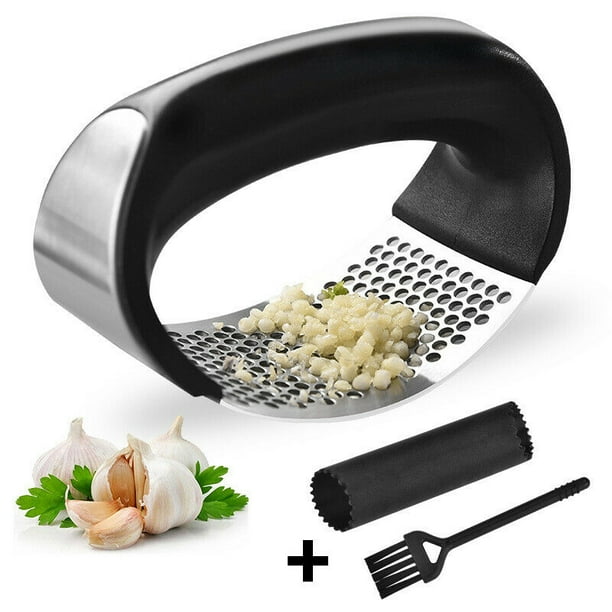 Stainless Steel Garlic Press Manual Fruit Grater Grinder Ginger Kitchen