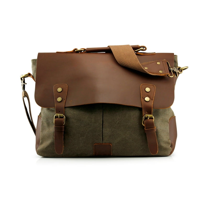 Cool Leather Vintage Mens Messenger Bags Small Shoulder Bags for