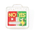thumbnail image 1 of My Attitude Lapel Pin Metal Jewelry Broche Regalos para Amigos Niños (Blanco), 1 of 2