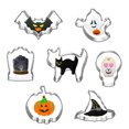 thumbnail image 1 of 7PCS Halloween Cookie Stainless Steel Molds Set for Making Pumpkin,Ghost, Witch, Cat Bat Cookie Mold, 1 of 5