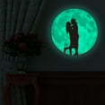 thumbnail image 4 of 30cm 3D Wall Stickers Large Luminous Glow Star Moon Fluorescent Wall Sticker In The Dark Sticker Kid Room Christmas Decor (D), 4 of 6