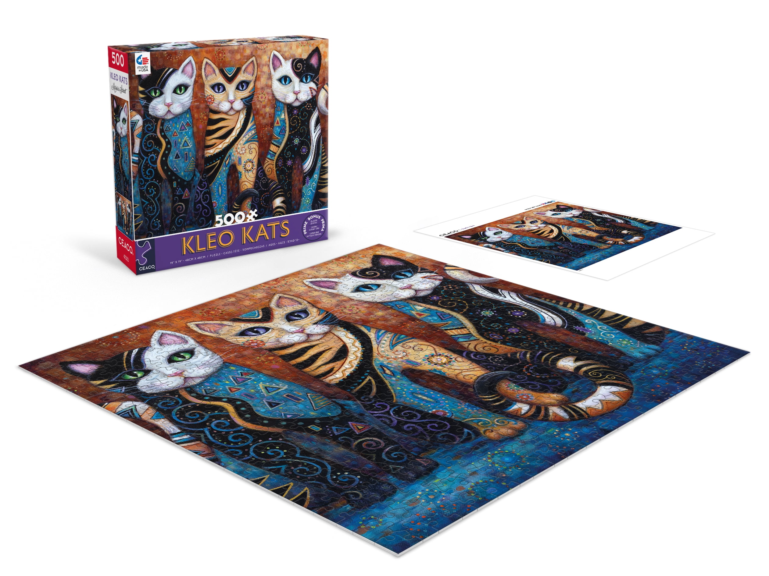 Ceaco Kleo Trio 500 Piece Interlocking Jigsaw Puzzle