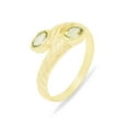 thumbnail image 1 of LBG British Made 18k Yellow Gold Natural Peridot Womens Band Ring - 33 size options - 7.25 - 33 size options - Sizes 4 to 12 Available, 1 of 6