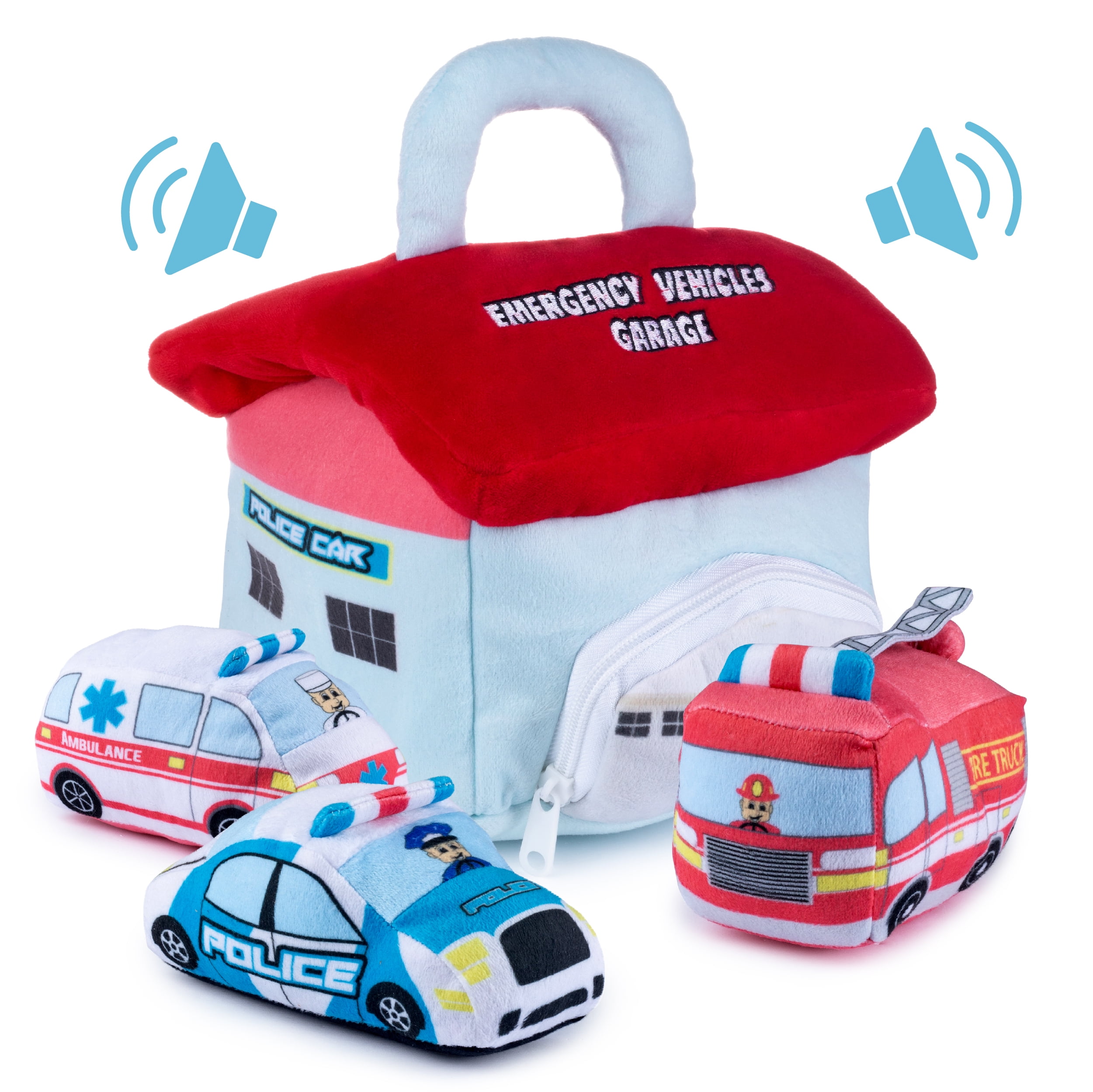 Plush Creations Plush Emergency Vehicles Toy Set Includes 3 Emergency