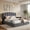 Grey, variant on Seetech Queen Size Cloud Bed Frame, Upholstered Platform Bed with Wave Headboard, Soft Rounded Corners, No Box Spring Needed, Cream White