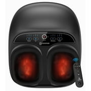 Foot Massager with Heat, Comfier Shiatsu Foot Massage Machine with Remote for Plantar Fasciitis, Neuropathy, Circulation, Max Size 13, Black, Gifts