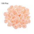 thumbnail image 3 of Uxcell 100 Pcs 0.6 inch Mini Ribbon Roses for DIY Crafts Sewing Artificial Fabric Flowers Champagne, 3 of 5