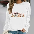 thumbnail image 4 of Maplenight Christmas Sweatshirt for Women Cute Dog Graphic Crewneck Long Sleeve Shirt Pullover Holiday Tops, 4 of 5
