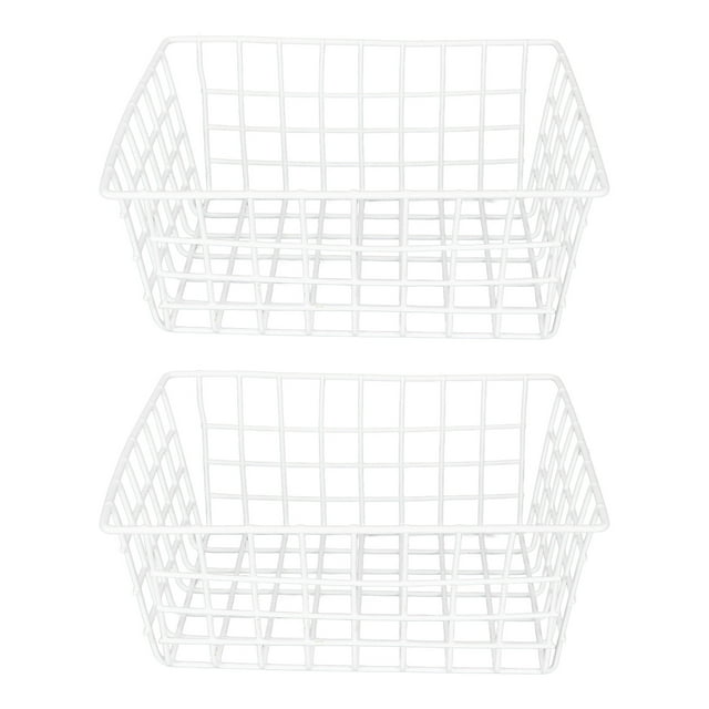 2 cestas de alambre para congelador, organizador de gran capacidad, para colgar pan y frutas.