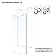 thumbnail image 1 of 4pcs Phone Screen Protectors Tempered Glass Replacement Phone Camera Films  Replacement for iPhoneX/ XS, 1 of 10