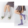 thumbnail image 2 of Women's Cute Floral Socks Ruffle Frilly Aesthetic 3D Flower Cottagecore Dress Sock 5 Pairs, 2 of 7