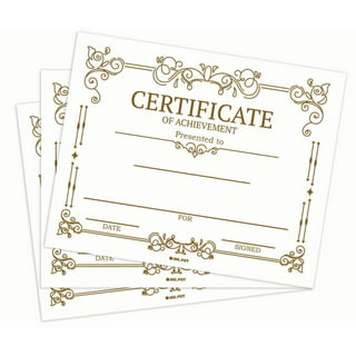  50 Pieces Gold Border Blank Award Certificate Sheets 8.5 x 11  Inch Award Certificate Papers with 50 Pieces Gold Embossed Foil Blank  Certificate Sealing Stickers for Diploma, Laser and Inkjet Printer : Office  Products