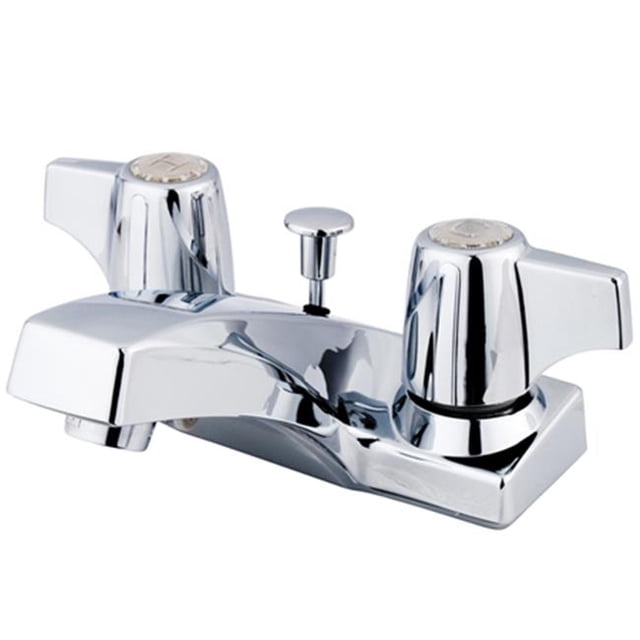 Centerset Canopy Handles With Pop-Up - Polished Chrome Finish