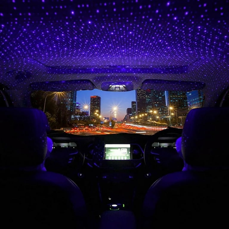 Kernelly Car Roof Star Light Interior LED Starry Laser Atmosphere Ambient  Projector USB Auto Decoration Night Home Decor Galaxy Lights