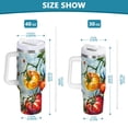 thumbnail image 6 of Yayeee 40oz Stainless Steel Tumbler with Straw and Handle Double-Wall Insulated Travel Water Bottle, Blue Floral Tomatoes, 6 of 8