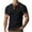 Black, variant on Aofany Mens T Shirts Casual Henley Shirt Patchwork Color Short Sleeve Button Summer Loose T-Shirts Top