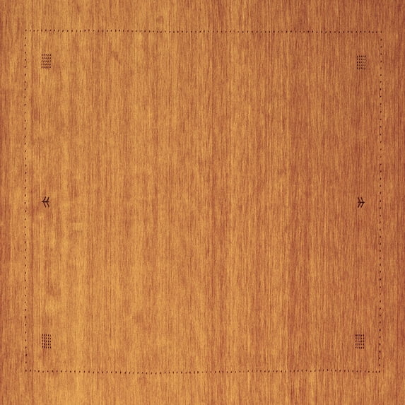 Ahgly Company Indoor Square Abstract Brown Contemporary Area Rugs, 4' Square