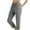 Dark Gray, variant on YTCAMLO Plus Size Capri Pants for Women Casual Summer Solid Linen Pants Buttons with Pockets Work Pants Thin Cropped Trousers, Navy L
