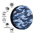 thumbnail image 5 of ZNDUO Abstract Blue Camouflage Pattern Spare Tire Cover, Universal Fit for Jeep Trailer RV SUV Camper Vehicle Waterproof Dust Tire Cover 14 inch, 5 of 8