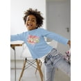 thumbnail image 2 of Cute Pink Cat W Flowers Long Sleeve Toddler -Image by Shutterstock,  2 Toddler, 2 of 4