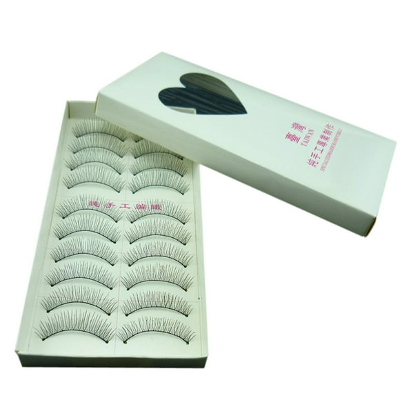 DHARMONAL 10 Pairs Natural Fashion Eyelashes Eye Makeup Long False Lashes Sparse Reusable Self Natural Eyelashes Eyelash Blow Dryer Wispy Cat Eye Lashes Pads for Tinting Lashes