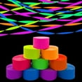 thumbnail image 2 of 1776 feet Glow Party Neon Streamer Decorations Glow Crepe Paper Streamers UV Reactive Fluorescent Neon Paper Streamers Glow in the Dark Party Supplies and Decorations Wedding Birthday Blacklight, 2 of 8