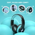 thumbnail image 5 of SEENDA Kids Headphones,Colorful LED Lights Kids Bluetooth Headphones with MIC,Stereo Sound, Bluetooth 5.0,Foldable,Childrens Headphones on Ear for Study, 5 of 7
