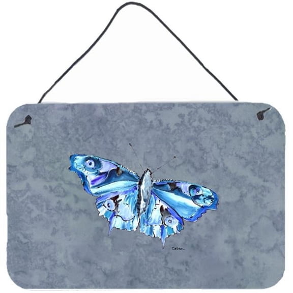 Butterfly On Gray Aluminium Metal Wall Or Door Hanging Prints