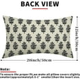 thumbnail image 4 of Black Grey Floral Lumbar Pillow Covers 12x20 Set of 2 Spring Flower Leaves Print Rectangle Decorative Throw Pillow Cases Outdoor Farmhouse Decoration for Sofa Couch Bed, 4 of 6