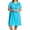 Turquoise, variant on Women's Shadowline 36280X Plus Petals Short Sleeve Gown (Turquoise 1X)
