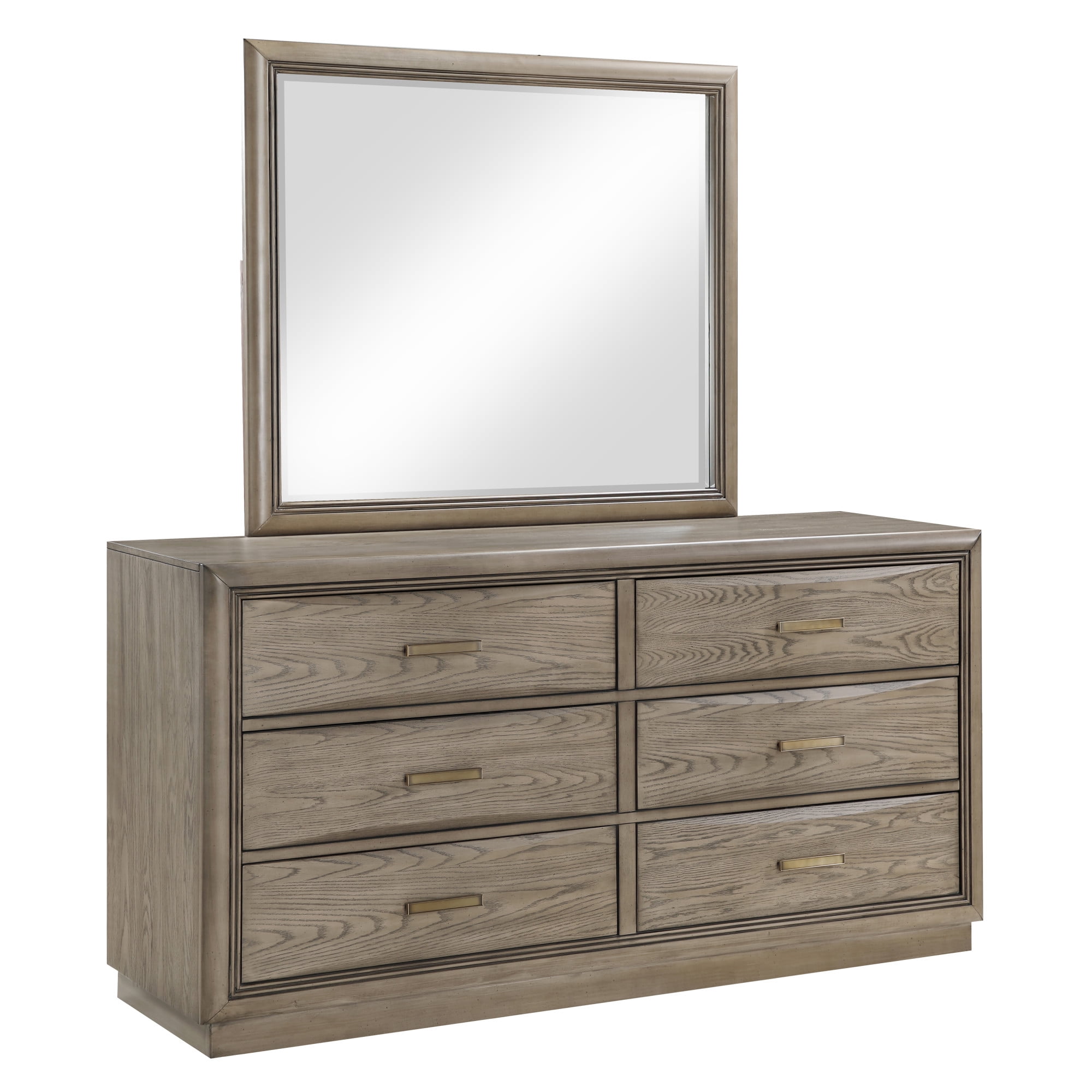 Steve Silver Sonoma Modern Horizontal Dresser with 6 Drawers, Cocoa Gray