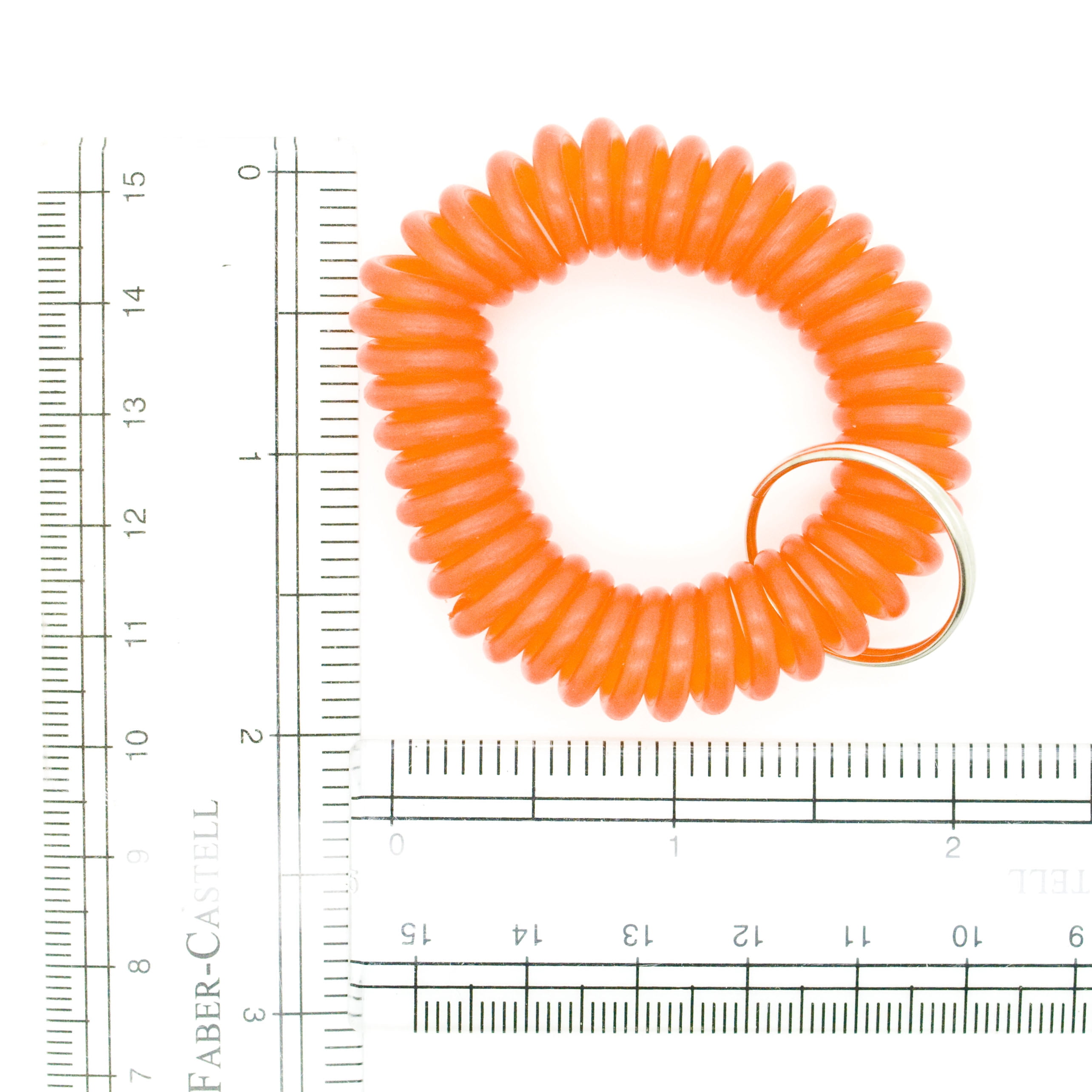 100pcs Orange Color Soft Spring Spiral Wrist Coil Elastic Wrist Band Key Ring Chain by OnDepot