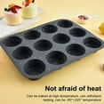 thumbnail image 3 of sunsanly Silicone Cupcake Pan 12-Cup Cake Waffle Mold BPA Free Muffin Tray for Oven Non-Stick Dishwasher Safe Cupcake Baking Molds for Oven, 3 of 7