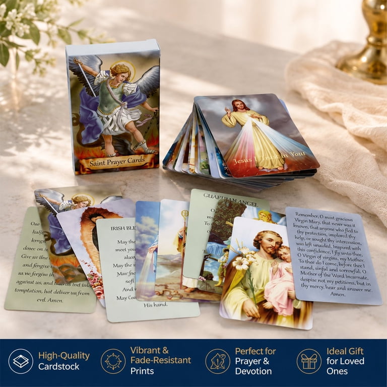 prayer card sleeves Prayer Card Holder, Faux Leather Case with Snap Closure - Holds 40 Holy Cards, Catholic Religious Organizer for Pocket or Purse, Lightweight, Religious Closet Essentials Lord God