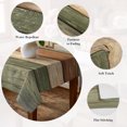 thumbnail image 5 of Farmhouse Sage Green Brown Table Cloth Waterproof Tablecloths, Vintage Wooden Striped Tablecloth Dining Table Cover for Kitchen Party Tabletop Outdoor, Rectangle Tablecloth 60x84 Inch, 5 of 9
