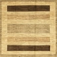 thumbnail image 1 of Ahgly Company Indoor Square Abstract Chrome Gold Yellow Abstract Area Rugs, 3' Square, 1 of 6