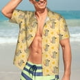 thumbnail image 7 of Daiia mouse and cheese Print Hawaiian Shirt for Men Gentle Cotton Regular Short Sleeve Casual,X-Large, 7 of 7