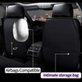 thumbnail image 5 of TIANLAIMEI Leather Car Seat Covers Full Set Front and Rear Bench Backrest Seat Cover Set Universal Fit for Sedan SUV Truck Black, 5 of 13